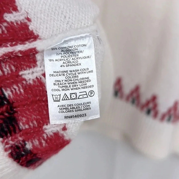 Loft Women’s XL Fair Isle Mock Neck Tunic Sweater NEW - Picture 4 of 5